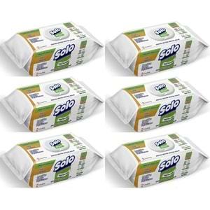 Solo Yüzey Temizlik Havlusu - Mendili 100 Yaprak Beyaz Sabun Ferahlığı (6 Lı Set) 600 Yaprak
