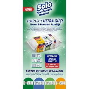 Solo Yüzey Temizlik Havlusu - Mendili 100 Yaprak Limon & Portakal Tazeliği (3 Lü Set) 300 Yaprak