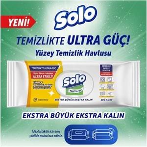 Solo Yüzey Temizlik Havlusu - Mendili 100 Yaprak Limon & Portakal Tazeliği (4 Lü Set) 400 Yaprak