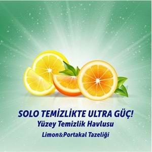 Solo Yüzey Temizlik Havlusu - Mendili 100 Yaprak Limon & Portakal Tazeliği (4 Lü Set) 400 Yaprak