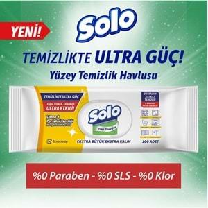 Solo Yüzey Temizlik Havlusu - Mendili 100 Yaprak Limon & Portakal Tazeliği (12 Li Set) 1200 Yaprak