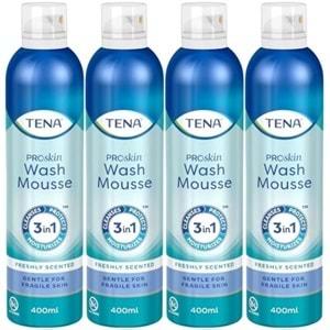 Tena Proskin Vücut Temizleme Köpüğü 400 ML (3 in 1 Arada) (4 Lü Set)