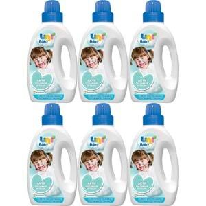 Uni Baby Sıvı Çamaşır Deterjanı 1500ML Aktif (Mavi) (6 Lı Set)