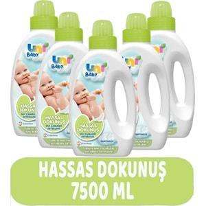 Uni Baby Çamaşır Deterjanı Sensitive 1500ML Hassas Dokunuş (Yeşil) (5 Li Set)