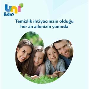 Uni Baby Islak Havlu Mendil 90 Yaprak Aile (2 Li Set) 180 Yaprak Plastik Kapaklı