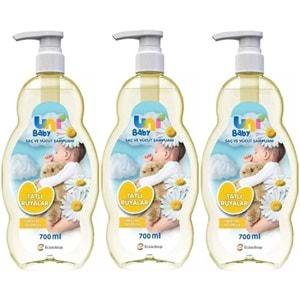 Uni Baby Bebek Şampuanı 700ML Tatlı Rüyalar (Pompalı) (3 Lü Set)