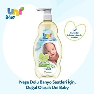 Uni Baby Bebek Şampuanı 700ML Keyifli Banyolar (Pompalı) (4 Lü Set)