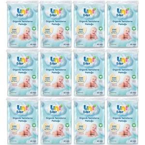 Uni Baby Bebek Temizleme Pamuğu 60 Adet Tekli Pk (12 Li Set)