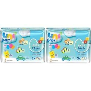 Uni Baby Islak Havlu Aktif / Oyna & Öğren 52 Yaprak (6 Lı Set) 312 Yaprak (2PK*3)