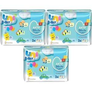 Uni Baby Islak Havlu Aktif / Oyna & Öğren 52 Yaprak (9 Lu Set) 468 Yaprak (3PK*3)