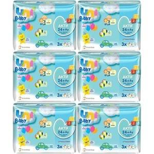 Uni Baby Islak Havlu Aktif / Oyna & Öğren 52 Yaprak (18 Li Set) 936 Yaprak (6PK*3)