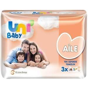 Uni Baby Islak Havlu Mendil Aile 52 Yaprak (6 Lı Set) 312 Yaprak (2PK*3)