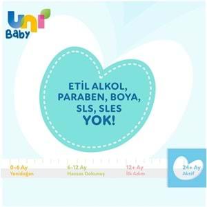 Uni Baby Islak Havlu Mendil 72 Yaprak Aktif (5 Li Set) 360 Yaprak Plastik Kapaklı