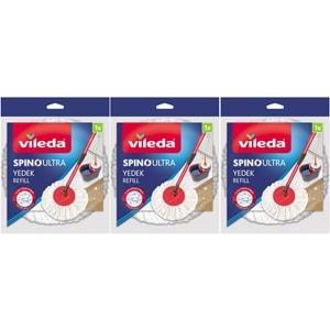 Vileda Spino Ultra Yedek Mop Paspas Ucu (%100 Mikrofiber) (3 Lü Set)