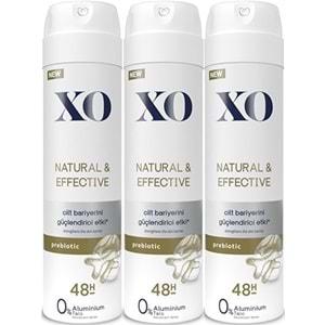 XO Deodorant 150ML Women-Kadın Natural & Effective (3 Lü Set)