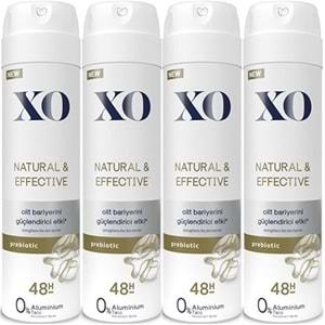 XO Deodorant 150ML Women-Kadın Natural & Effective (4 Lü Set)