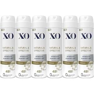 XO Deodorant 150ML Women-Kadın Natural & Effective (6 Lı Set)