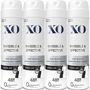 XO Deodorant 150ML Women-Kadın Invisible & Effective (4 Lü Set)