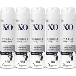 XO Deodorant 150ML Women-Kadın Invisible & Effective (5 Li Set)