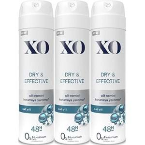 XO Deodorant 150ML Women-Kadın Dry & Effective (3 Lü Set)