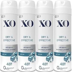 XO Deodorant 150ML Women-Kadın Dry & Effective (4 Lü Set)