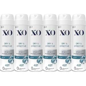 XO Deodorant 150ML Women-Kadın Dry & Effective (6 Lı Set)