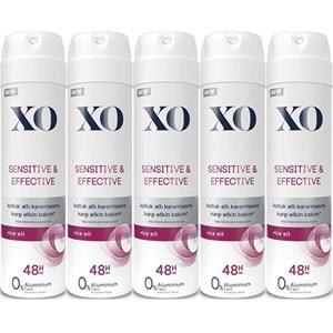 XO Deodorant 150ML Women-Kadın Sensitive & Effective (5 Li Set)