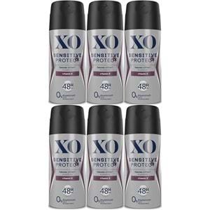 XO Deodorant 150ML Men-Erkek Sensitive & Protect (6 Lı Set)