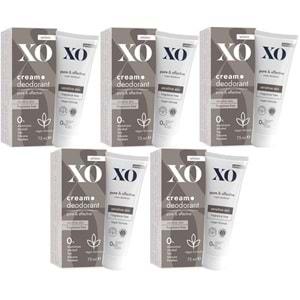 XO Krem Deodorant 75ML Unisex Pure & Effective Kokusuz (5 Li Set)