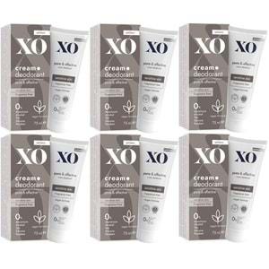 XO Krem Deodorant 75ML Unisex Pure & Effective Kokusuz (6 Lı Set)