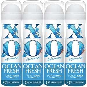 XO Deodorant 150ML Women-Kadın Ocean Fresh (4 Lü Set)