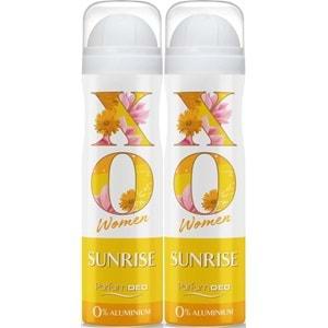 XO Deodorant 150ML Women-Kadın Sunrise (2 Li Set)