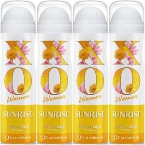 XO Deodorant 150ML Women-Kadın Sunrise (4 Lü Set)