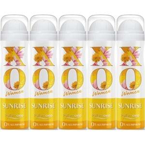 XO Deodorant 150ML Women-Kadın Sunrise (5 Li Set)