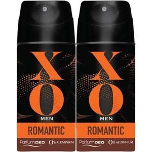 XO Deodorant 150ML Men-Erkek Romantıc (2 Li Set)