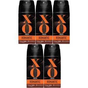 XO Deodorant 150ML Men-Erkek Romantıc (5 Li Set)