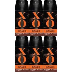 XO Deodorant 150ML Men-Erkek Romantıc (6 Lı Set)