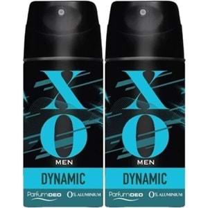 XO Deodorant 150ML Men-Erkek Dynamıc (2 Li Set)