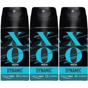 XO Deodorant 150ML Men-Erkek Dynamıc (3 Lü Set)