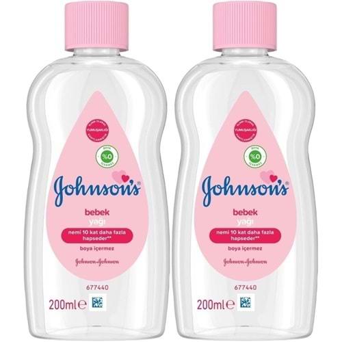 Johnsons Baby Bebek Yağı 200ML Nemlendirici (Pembe) (2 Li Avantaj Pk)