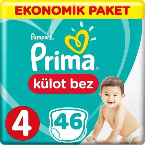 Prima Külot Bebek Bezi Beden:4 (8-14Kg) Maxi 46 Adet Ekonomik Pk