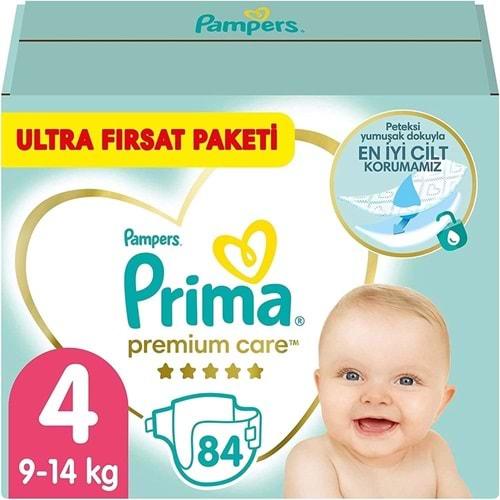 Prima Premium Care Bebek Bezi Beden:4 (9-14KG) Maxi 84 Adet Ultra Fırsat Pk