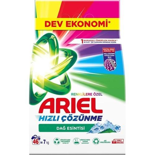 Ariel Matik Toz Çamaşır Deterjanı 7KG Renklilere Özel/Dağ Esintisi (46 Yıkama)