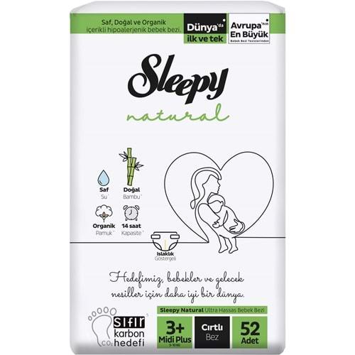 Sleepy Bebek Bezi Natural 3 Beden + 5-10 KG Midi Plus 52 Fırsat Pk