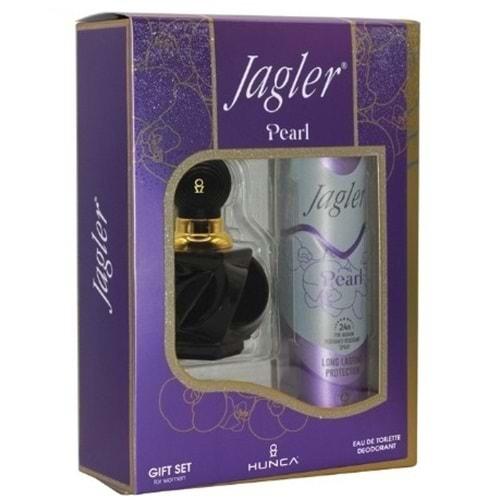 Jagler Parfüm Seti Kadın / For Women 60ML Pearl + 150ML Deodorant (Mor)