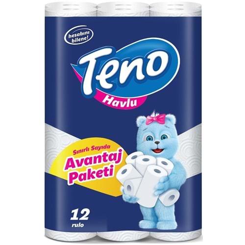 Teno Ultra Kağıt Havlu Çift Katlı 12 Li Paket (Avantaj Pk Serisi)