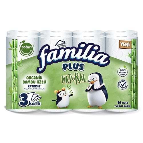 Familia Plus Tuvalet Kağıdı 3 Katlı 16 Lı Paket Natural (Organik Bambu Özlü)