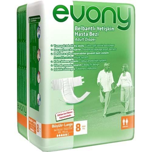 Evony Hasta Bezi Bel Bantlı Ekonomik Pk Büyük-L (İç Adet 8) Tekli Pk