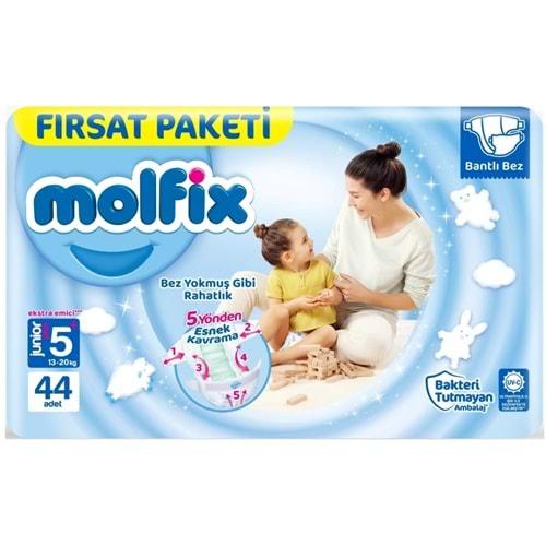 Molfix Bebek Bezi Beden:5+ (13-20KG) Junior Plus 44 Adet Fırsat Pk