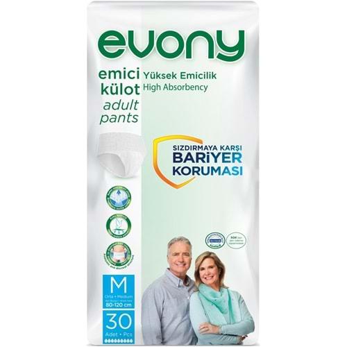 Evony Hasta Bezi Yetişkin Emici Külot M - Orta - Medium 30 Adet Tekli Pk